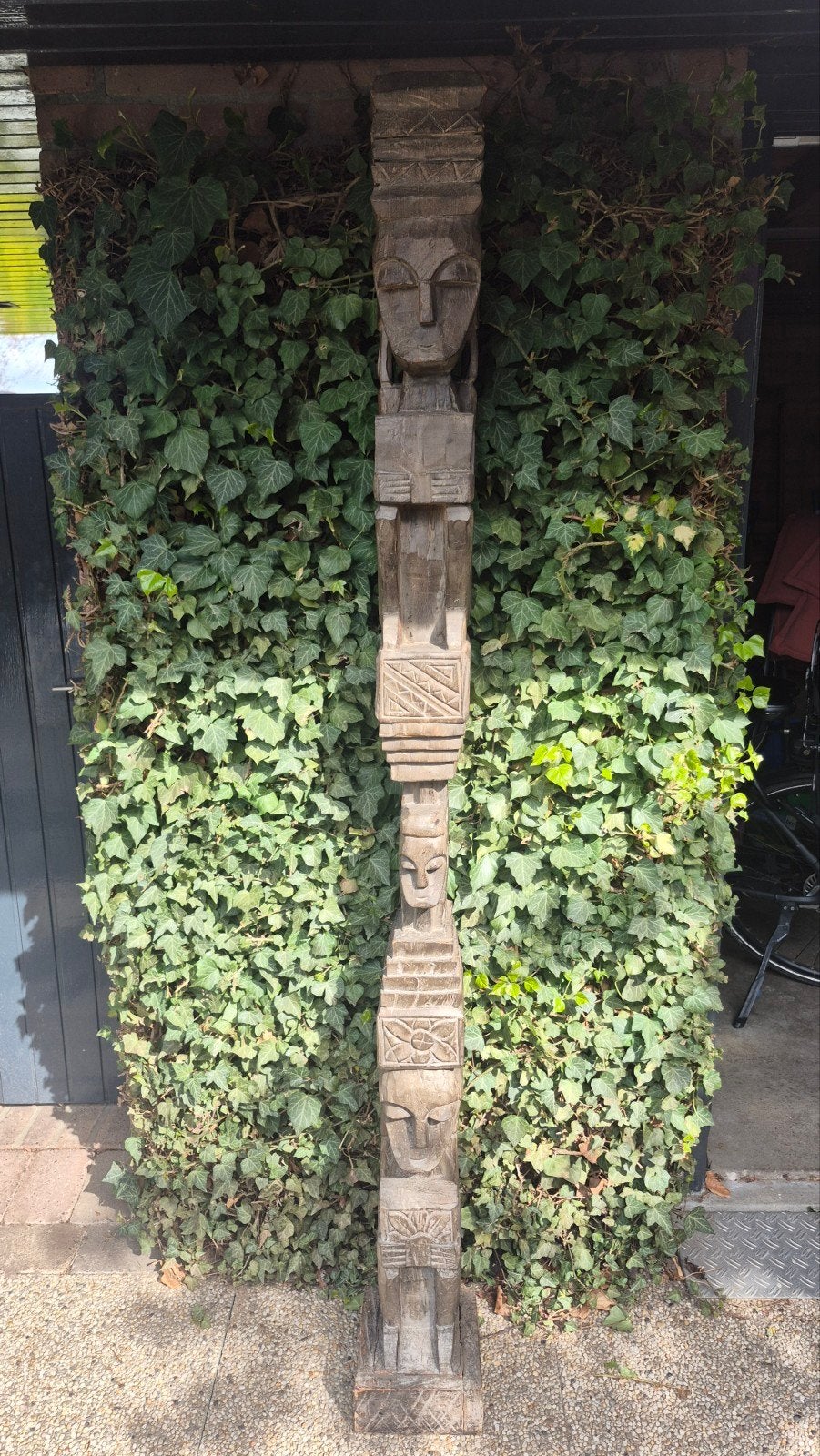 Totempaal hout, Ophalen, Gebruikt