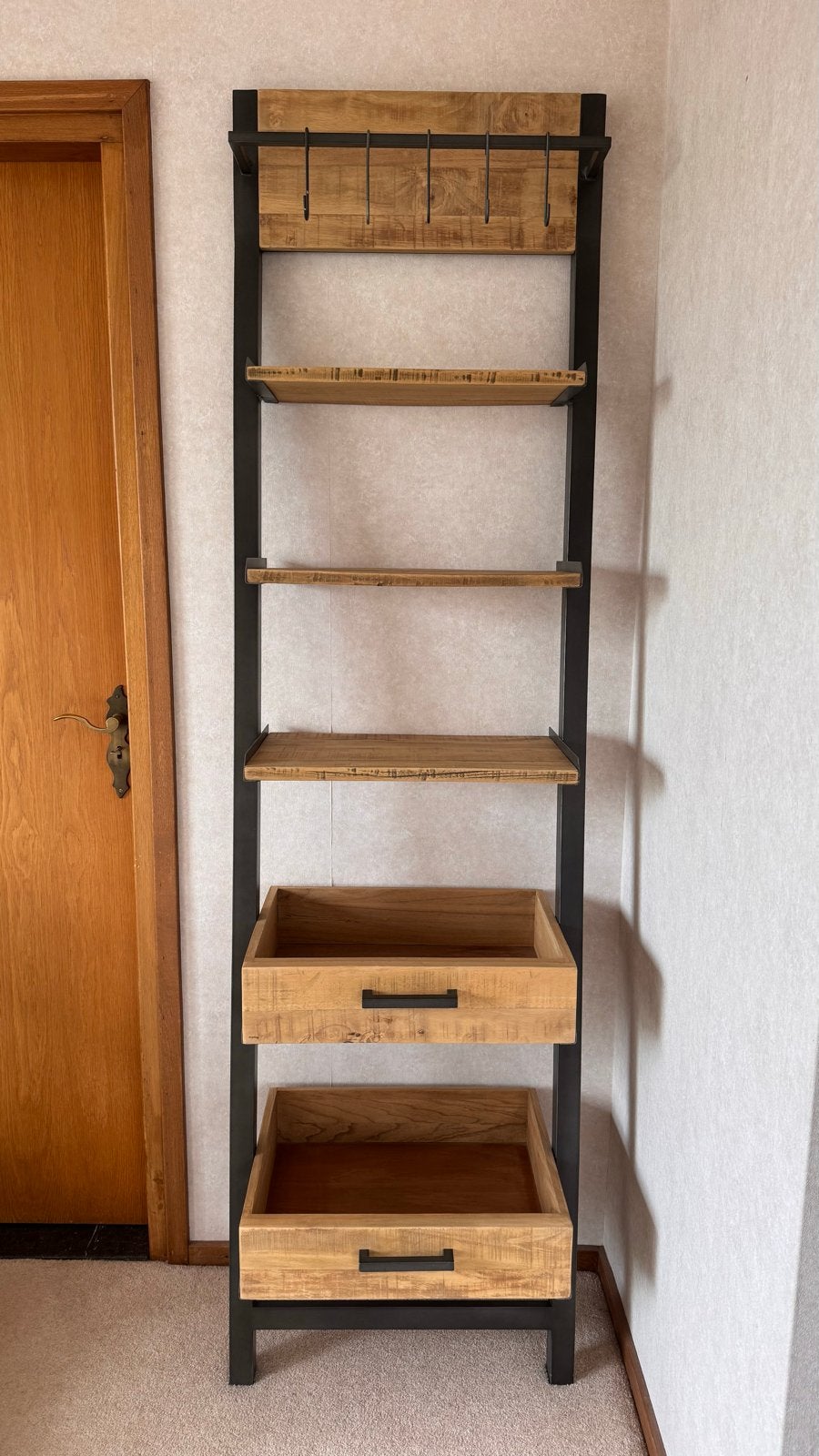 Bommel Wonen Steelwood Opbergrek - Seasoned Brown, Ophalen, Zo goed als nieuw