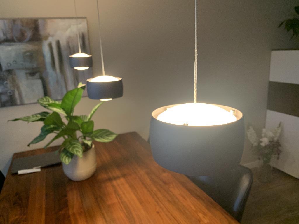 Oligo Grace Hanglamp LED – 3-lichts | Topdesign, Huis en Inrichting, Lampen | Hanglampen, Zo goed als nieuw, 75 cm of meer, Glas