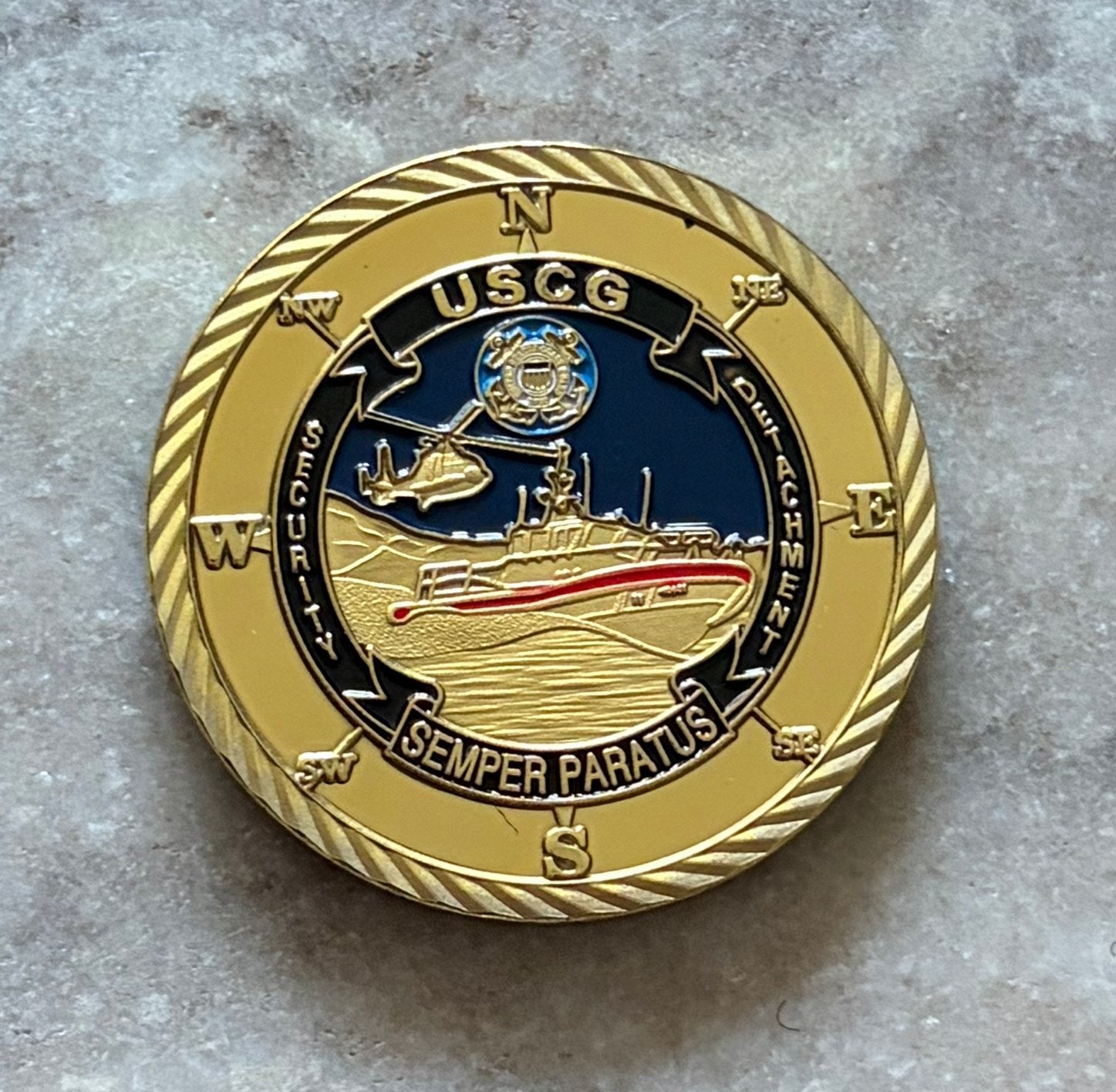 US Coast Guard coin, Ophalen of Verzenden, Landmacht, Amerika, Embleem of Badge