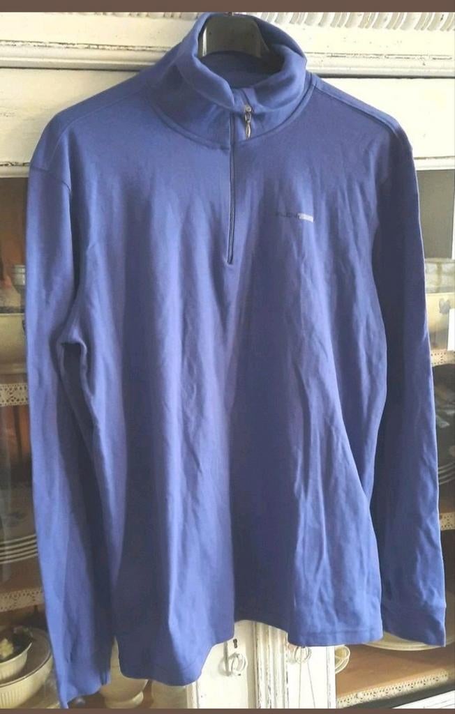 Paarsblauwe tricot (ski) shirt/pully van Falcon mt L 42-44, Overige merken, Verzenden, Zo goed als nieuw, Kleding