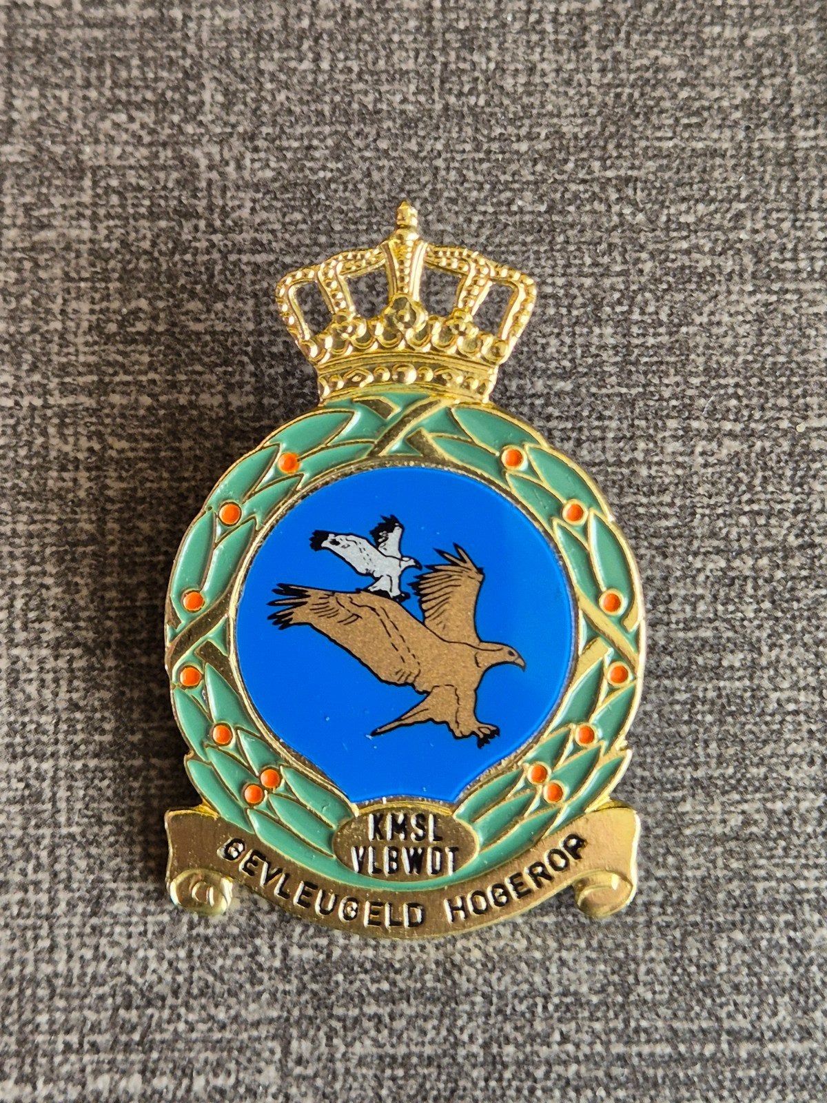 Borstspeld Dagelijks Tenue Luchtmacht KMSL, Ophalen of Verzenden, Luchtmacht, Nederland, Embleem of Badge