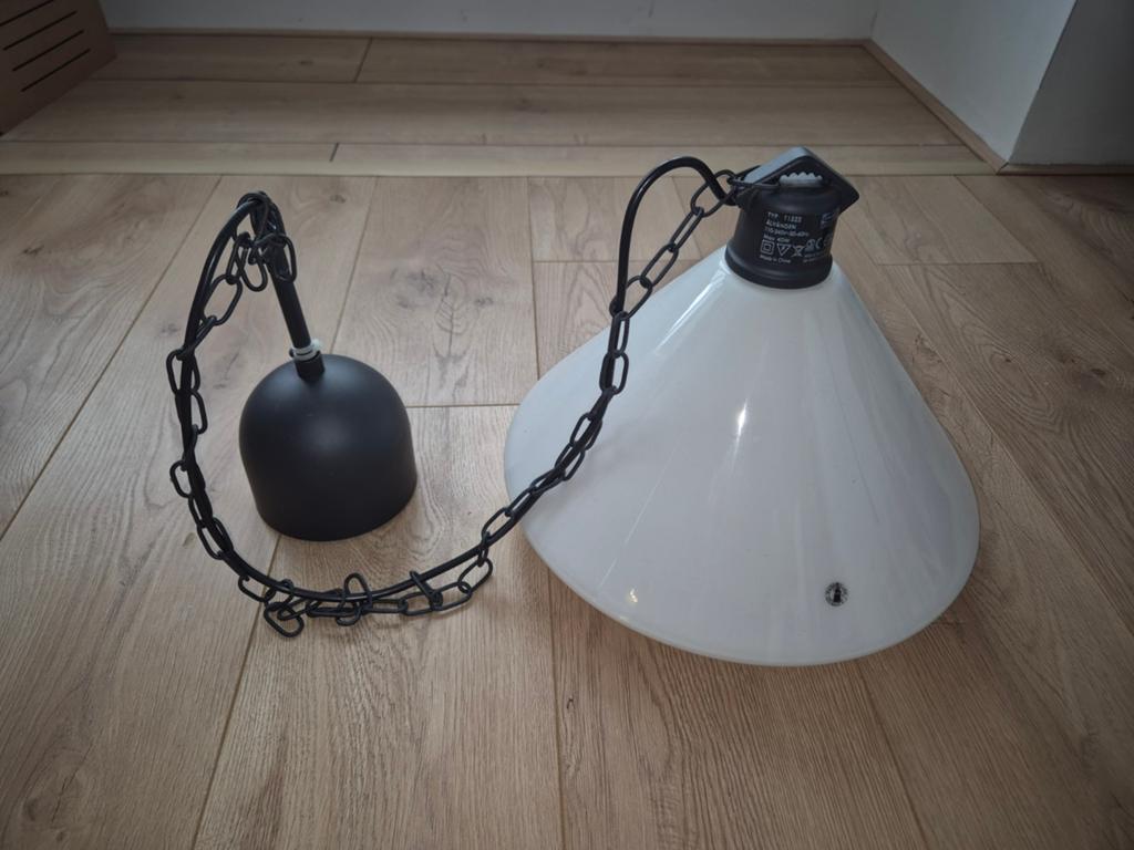 IKEA Alvangen Hanglamp - Wit/Zwart, Gebruikt, Modern, Scandinavisch, Overige materialen, Ophalen of Verzenden