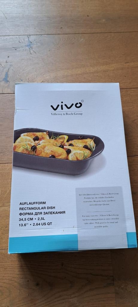 Vivo Villeroy & Boch Ovenschaal Rechthoekig 34,5 cm, Ophalen, Overige typen, Nieuw, Zwart