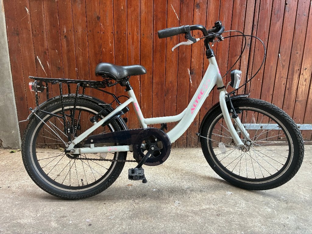 Meisjesfiets 20 inch shadow grijs met roze, Ophalen, Gebruikt, Terugtraprem, 20 inch