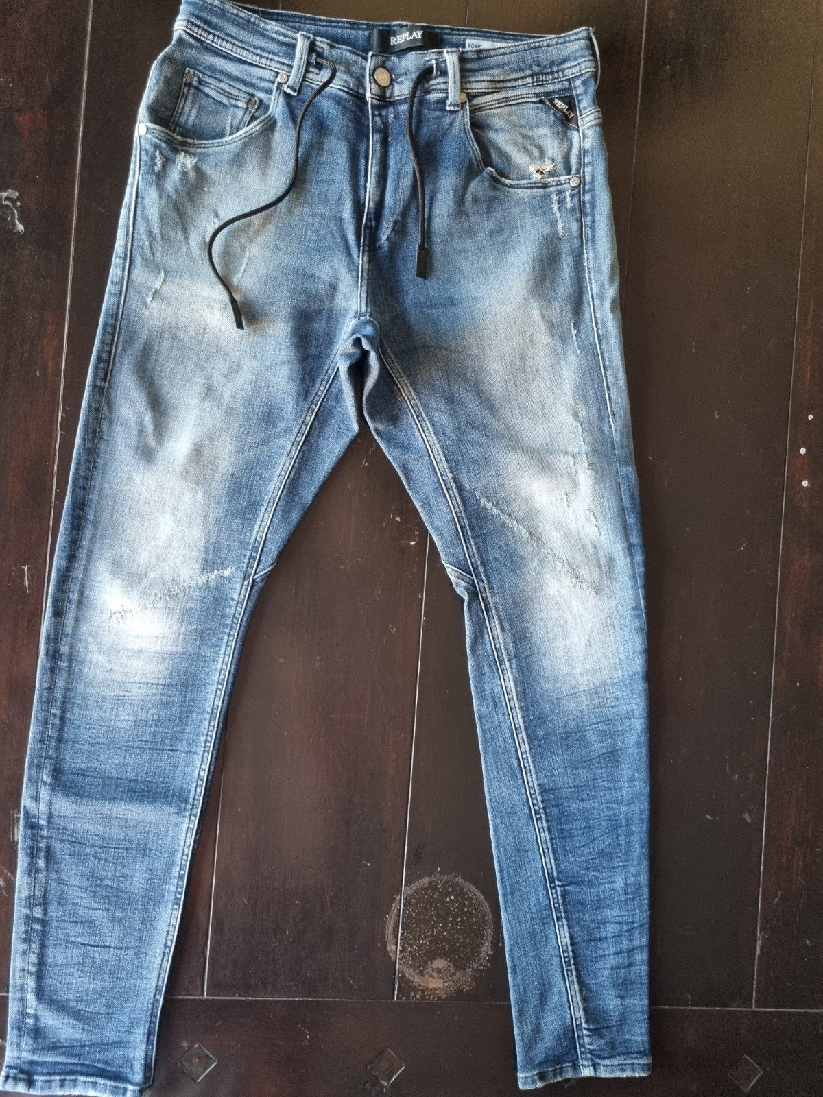 NIEUWE REPLAY ROVIC ANTIFIT SWEATPANTS STRETCH JOGJEANS30/30, Kleding | Heren, Spijkerbroeken en Jeans, Blauw, Nieuw, W32 (confectie 46) of kleiner