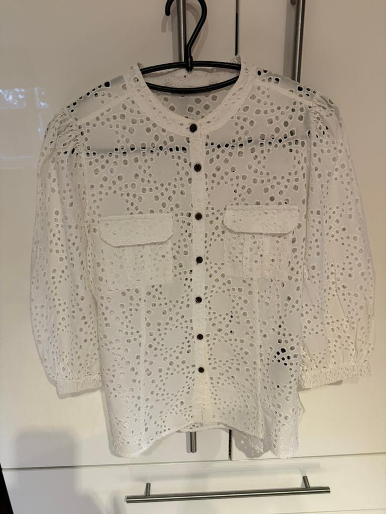 Summum Woman witte broderie blouse, maat 36, Ophalen of Verzenden, Gedragen, Maat 36 (S), Wit