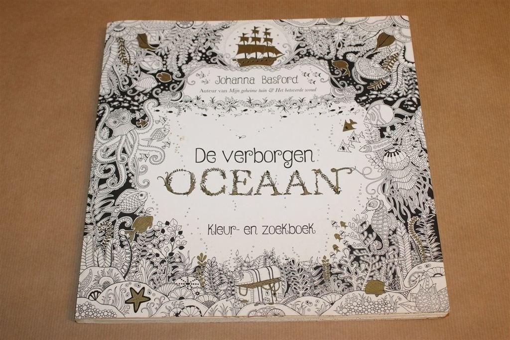 De Verborgen Oceaan — Basford Kleur, Zoekboek, Niet Gekleurd, Boeken, Ophalen of Verzenden, Gelezen, Overige onderwerpen