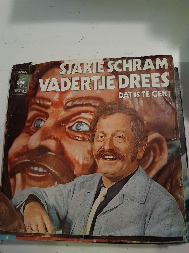 Sjakie schram 7inch vadertje drees, Cd's en Dvd's, Vinyl Singles, Ophalen of Verzenden, Zo goed als nieuw, Pop