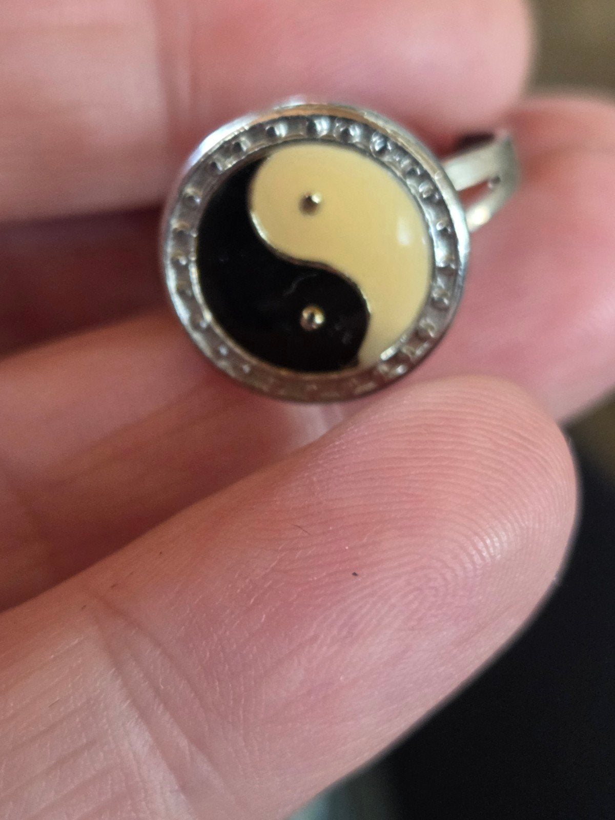Nieuwe Verstelbare Yin Yang Ring - Maat 17-19, Nieuw, Ophalen of Verzenden, 17 tot 18, Dame of Heer