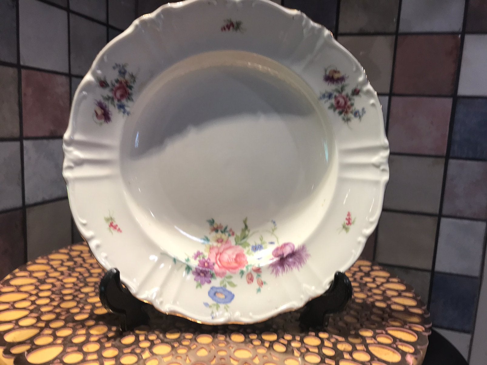 Titania Barok,H.3896,6 diepe soep/pasta borden,antiek/vintag, Antiek en Kunst, Ophalen of Verzenden