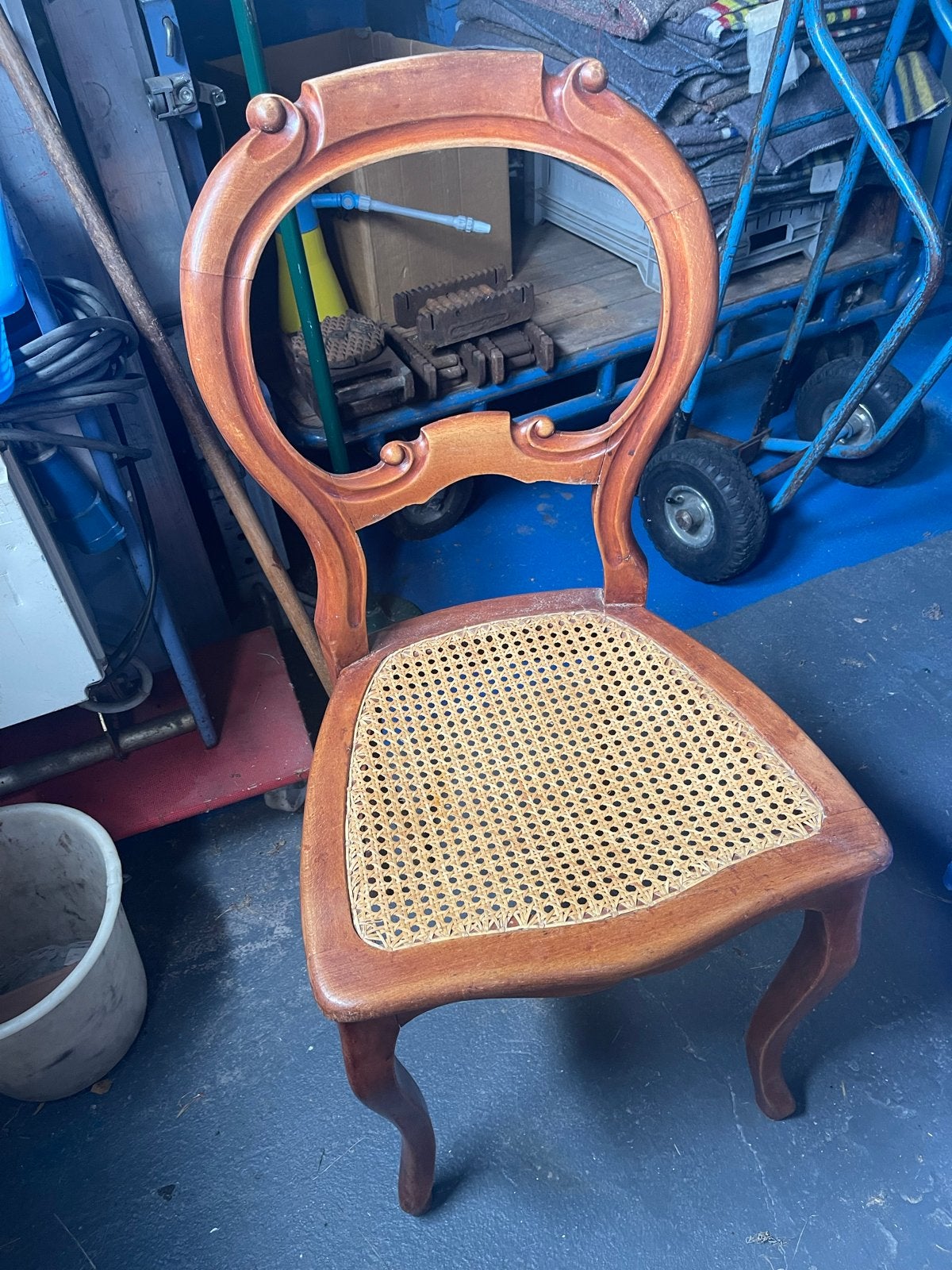 Set van 2 antieke Franse stoelen met rotan zitting, Antiek en Kunst, Antiek | Meubels | Stoelen en Banken, Ophalen