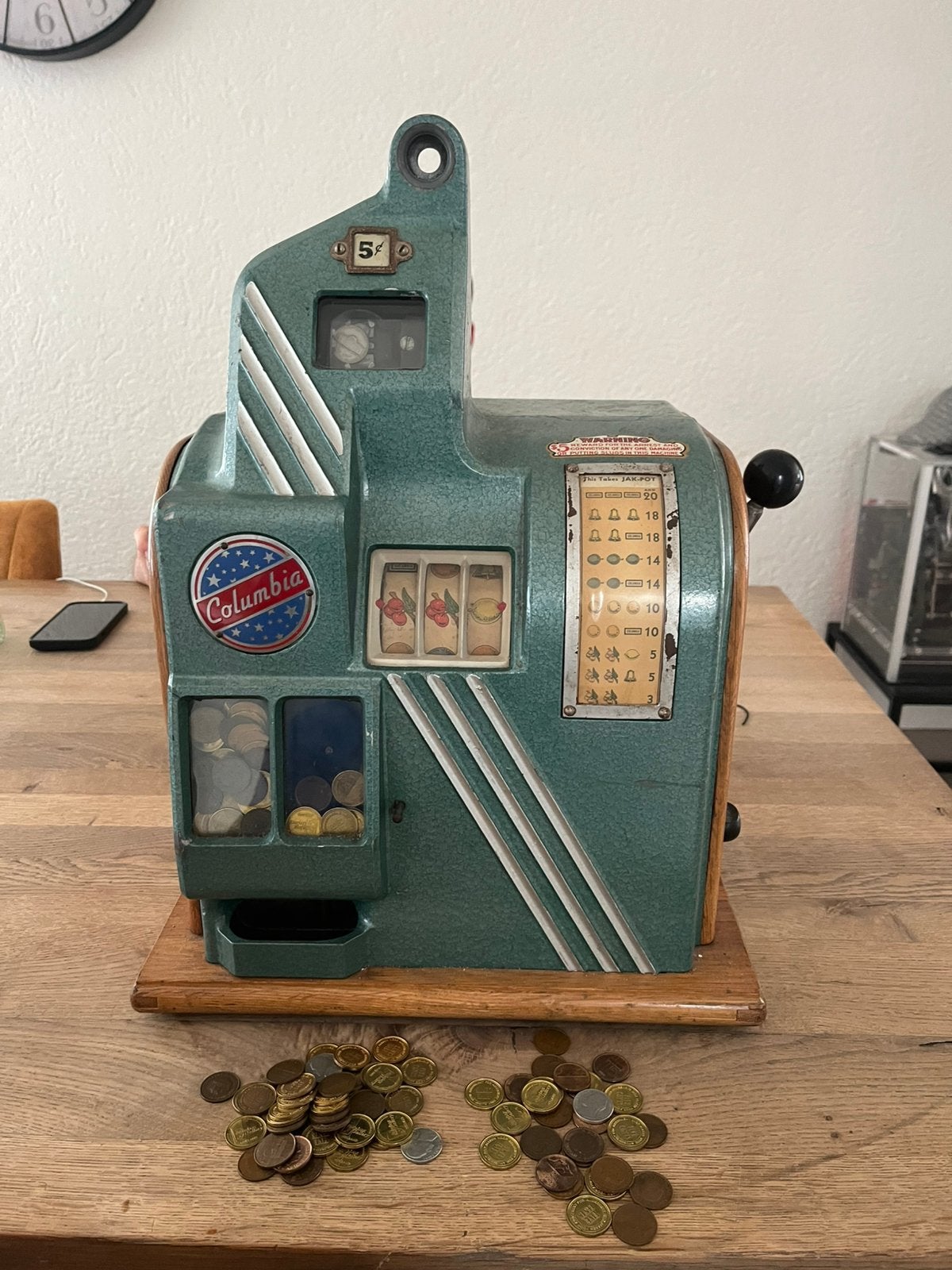 Groetchen Colombia slotmachine, Verzamelen, Automaten | Gokkasten en Fruitautomaten, Ophalen, Zo goed als nieuw