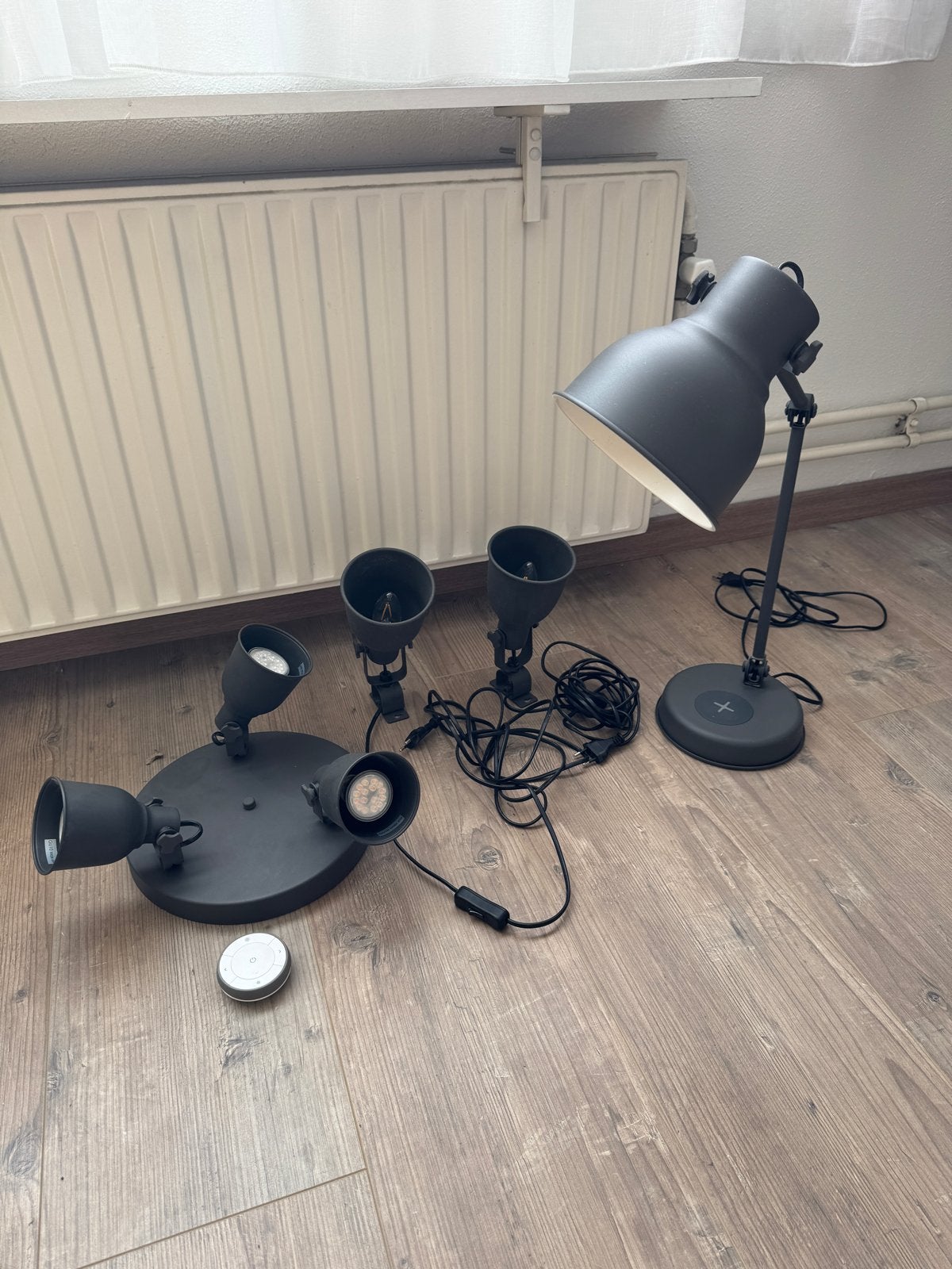 Diverse IKEA Hektar-lampen incl. LED of Trådfri, Bureaulamp, E14 (klein), Ophalen of Verzenden, Zo goed als nieuw