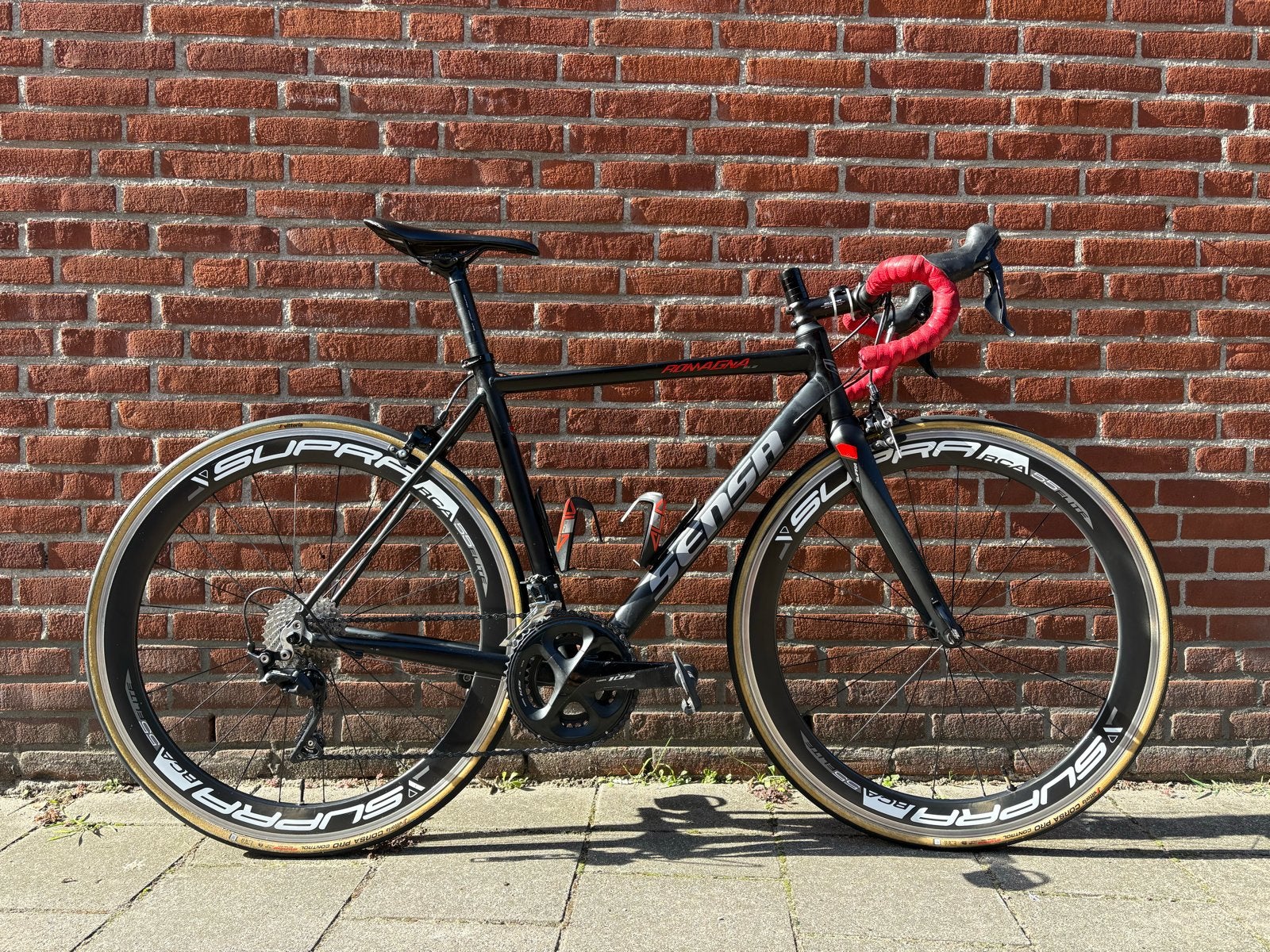 Sensa Romagna SLE racefiets - Shimano 105 - Supra RCA 55, Fietsen en Brommers, 28 inch, Gebruikt, Carbon, Velgrem