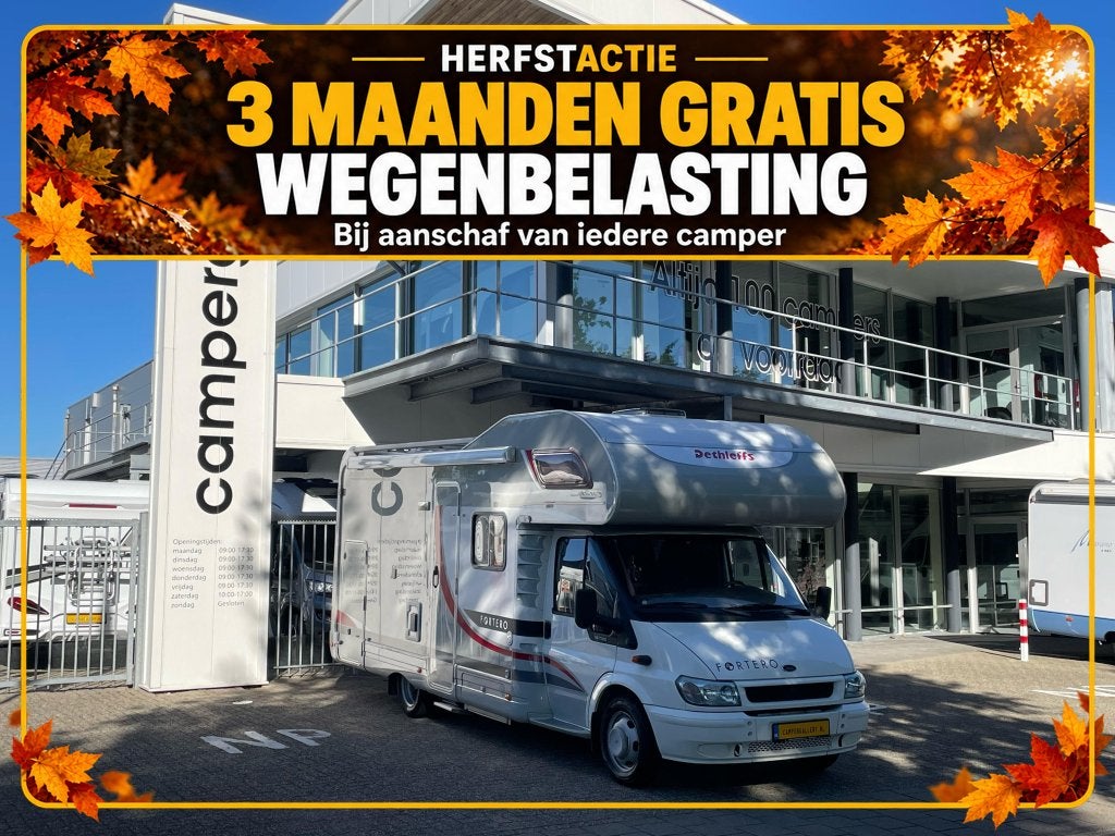 Dethleffs Fortero 6785 ALKOOF+STABELBED GEZINSCAMPER CAMERA, Automaat, Ringverwarming, Ford, 6 tot 7 meter