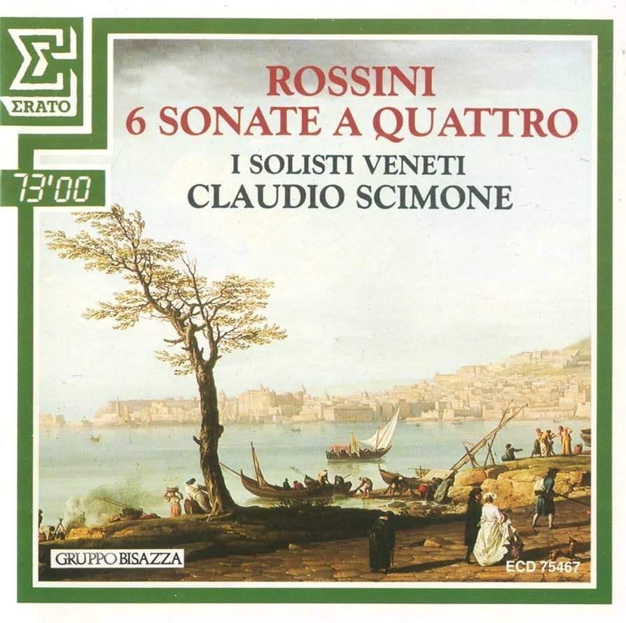 ROSSINI 6 sonate a quattro CD SCIMONE ERATO, Ophalen of Verzenden, Romantiek, Gebruikt, Kamermuziek