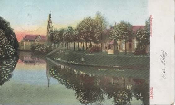 Breda Academiesingel, Verzenden, Voor 1920, Gelopen, Noord-Brabant