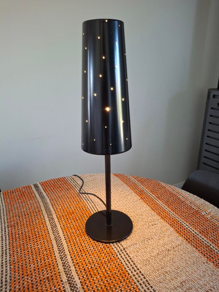 Vintage Ikea Tafellamp Anne Nilson - Zwart Metaal, Gebruikt, 50 tot 75 cm, Ophalen of Verzenden, Metaal