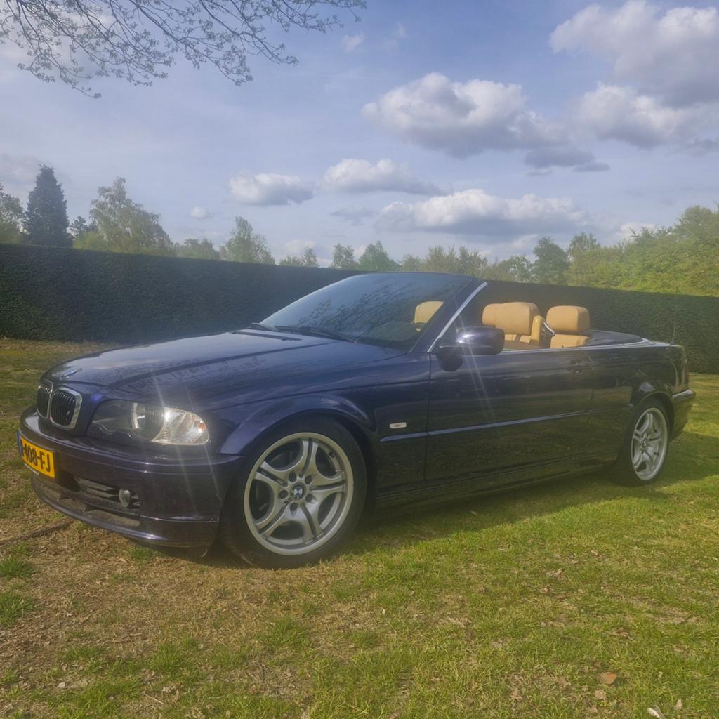 BMW 325 CI cabrio automaat 133000km in zeer goede staat., Achterwielaandrijving, Beige, Cabriolet, Leder
