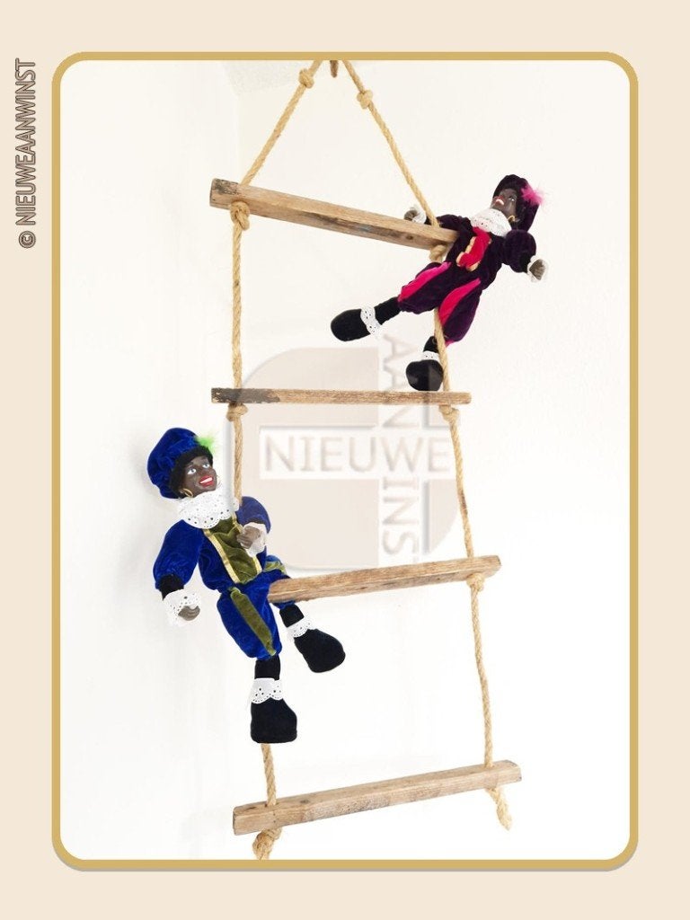 Nostalgische etalage touwladder voor klimpieten - 150cm, Diversen, Verzenden, Gebruikt