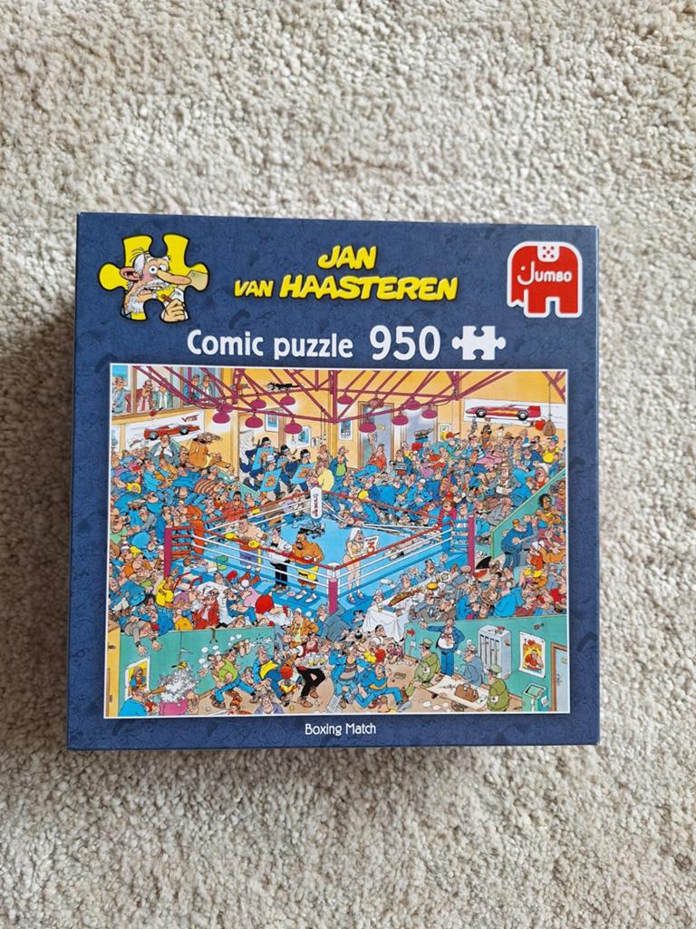 Jan van Haasteren Comic Puzzel - Boxing Match 950 stukjes, Ophalen of Verzenden, 500 t/m 1500 stukjes, Zo goed als nieuw, Legpuzzel