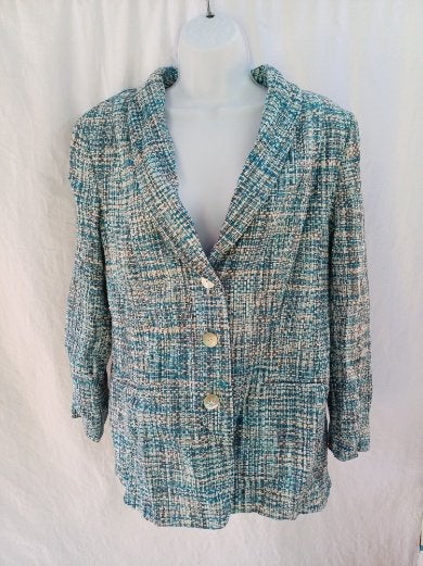 Mooie blauw-witte blazer mt 42 merk Anna Aura, Kleding | Dames, Blauw, ., Maat 42/44 (L), Ophalen of Verzenden