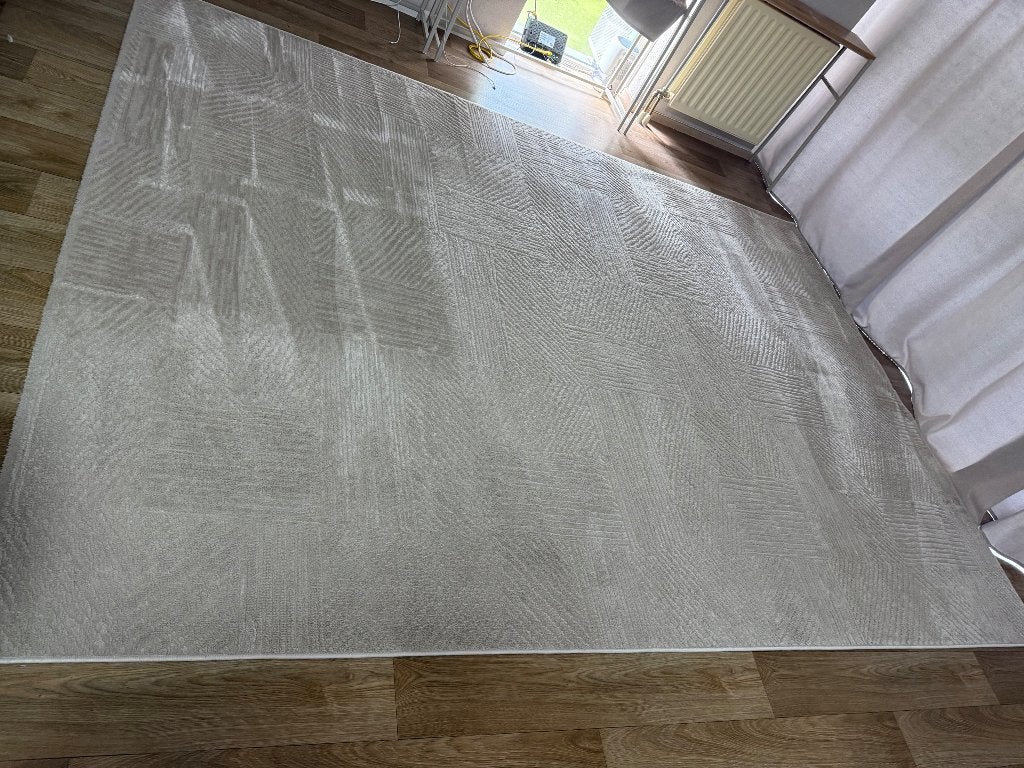 Beige/Taupe vloerkleed, Ophalen, Beige, 200 cm of meer, Zo goed als nieuw