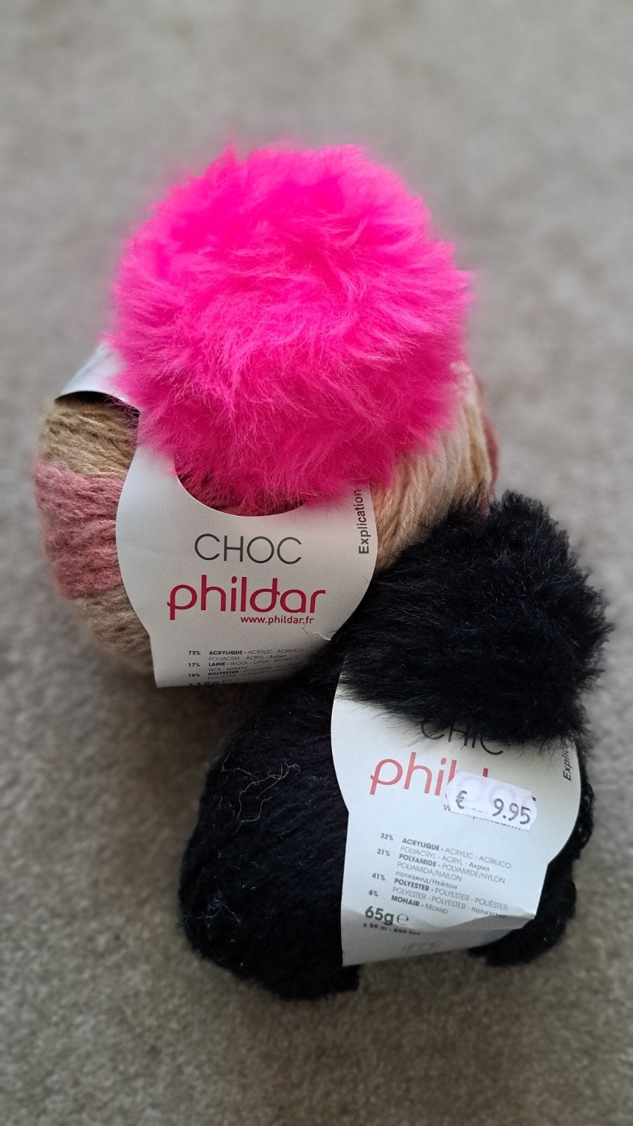 Phildar Choc en Chic wol - 1 bol is 1 muts, Ophalen of Verzenden, Nieuw, Breien of Haken, Wol of Garen