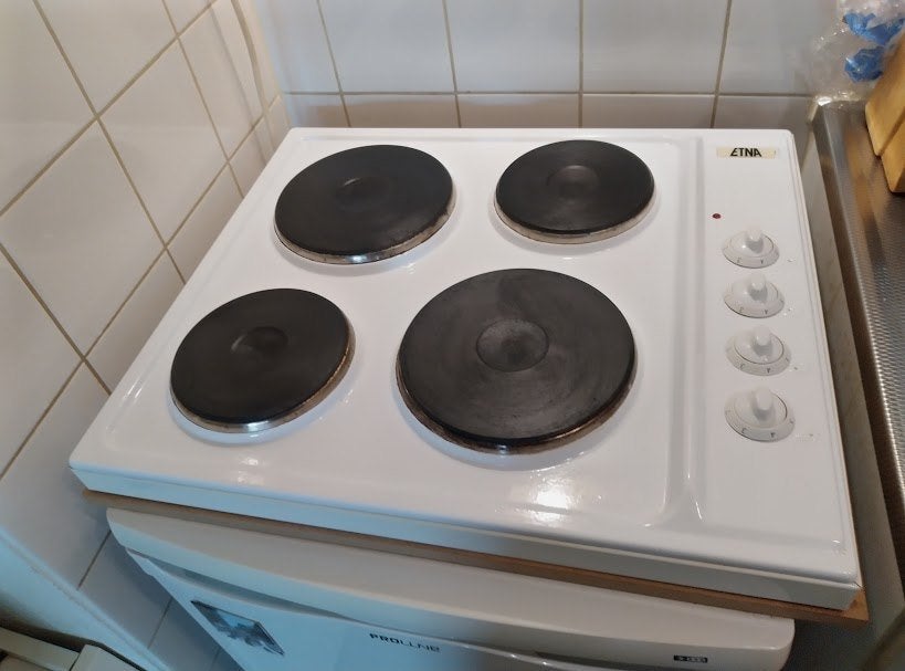 4 pits electrisch Etna kooktoestel, Ophalen, Gebruikt, 4 kookzones, Vrijstaand