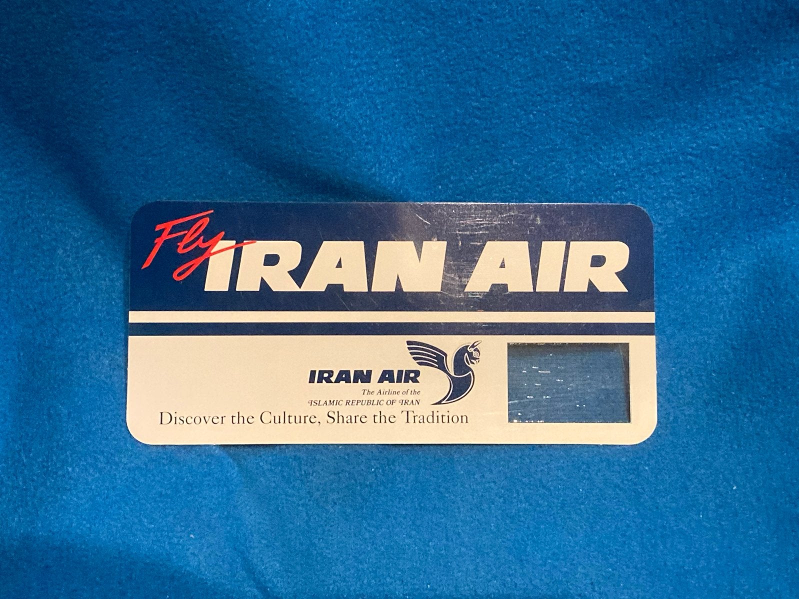 Vintage Iran Air ABC-Reader, Ophalen of Verzenden, Gebruikt, Kaart, Foto of Prent