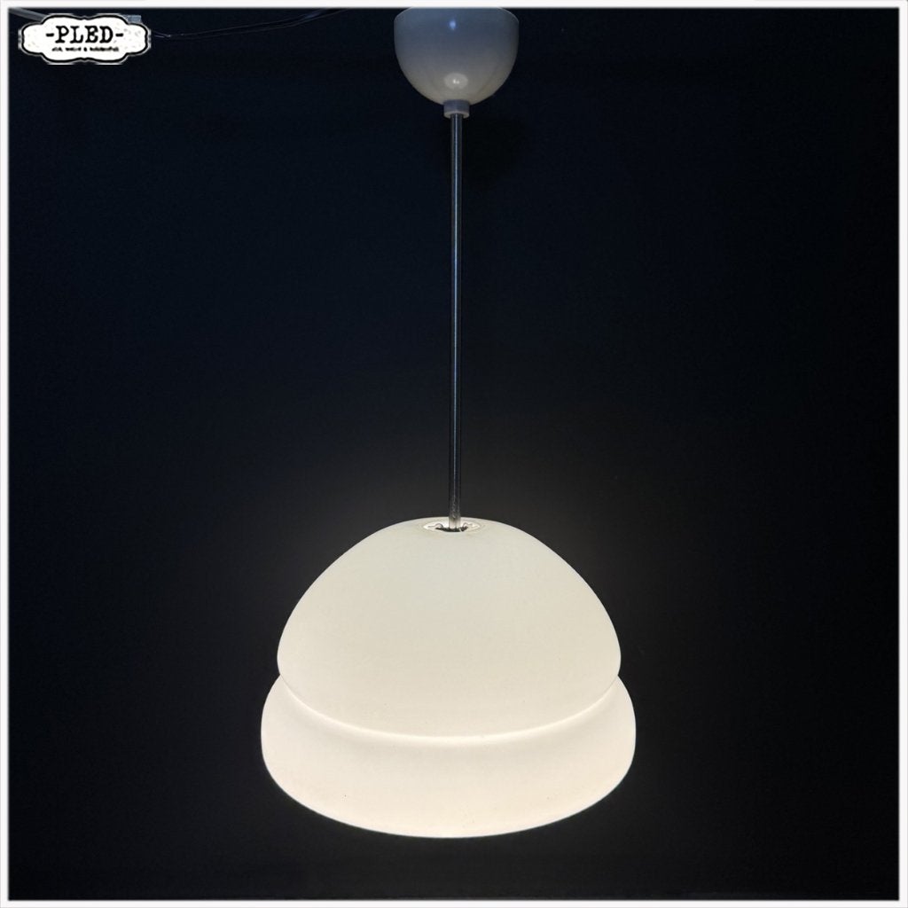 Vintage opaline pendellamp jaren 60/70 Tsjechoslowakije, Ophalen, Gebruikt, Vintage, E27 (groot)