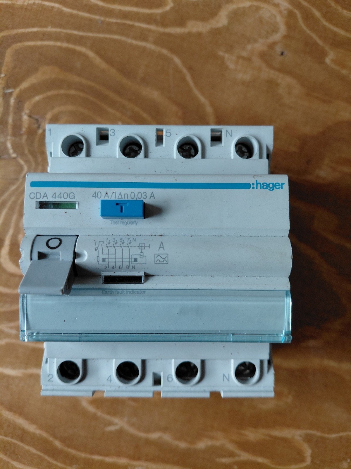 2 stuks Hager CDA 440G Aardlekschakelaar 40A 0.03A, Ophalen of Verzenden, Nieuw, Hager, Aardlekschakelaar