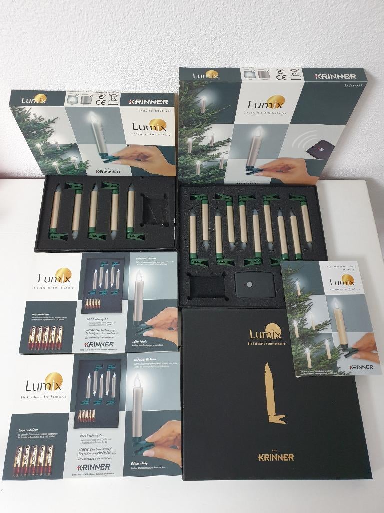Lumix Krinner losse kaarsverlichting led 25 st met basisset, Diversen, Kerst, Zo goed als nieuw, Ophalen of Verzenden