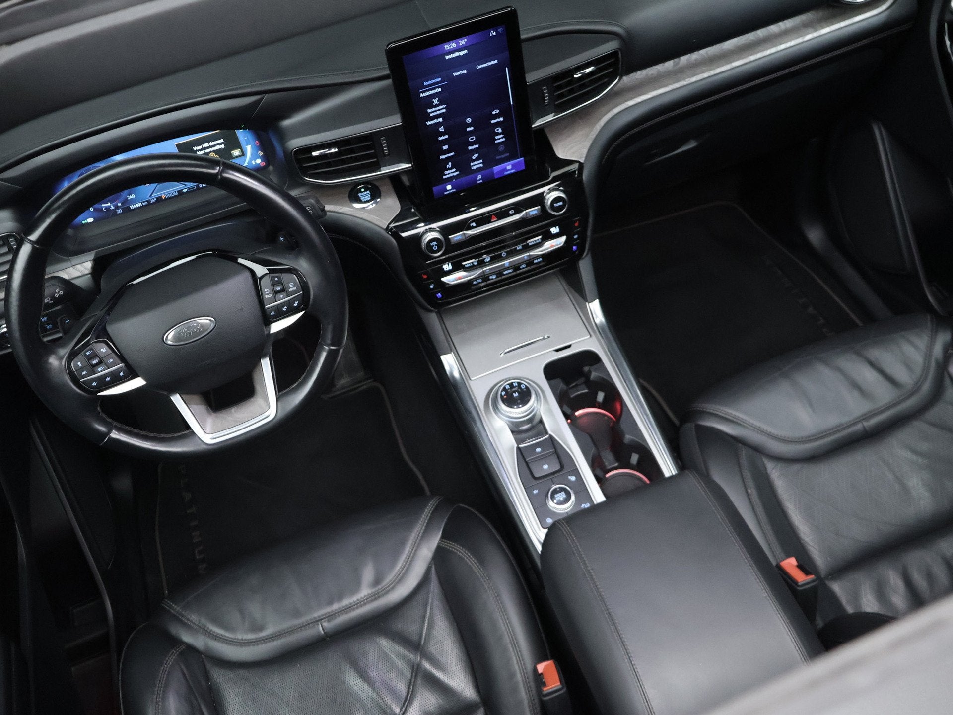 Ford Explorer 3.0 V6 EcoBoost PHEV ST-Line 7P Sport (PANORAM, Auto's, Ford, Automaat, Adaptive Cruise Control, Zwart, Leder