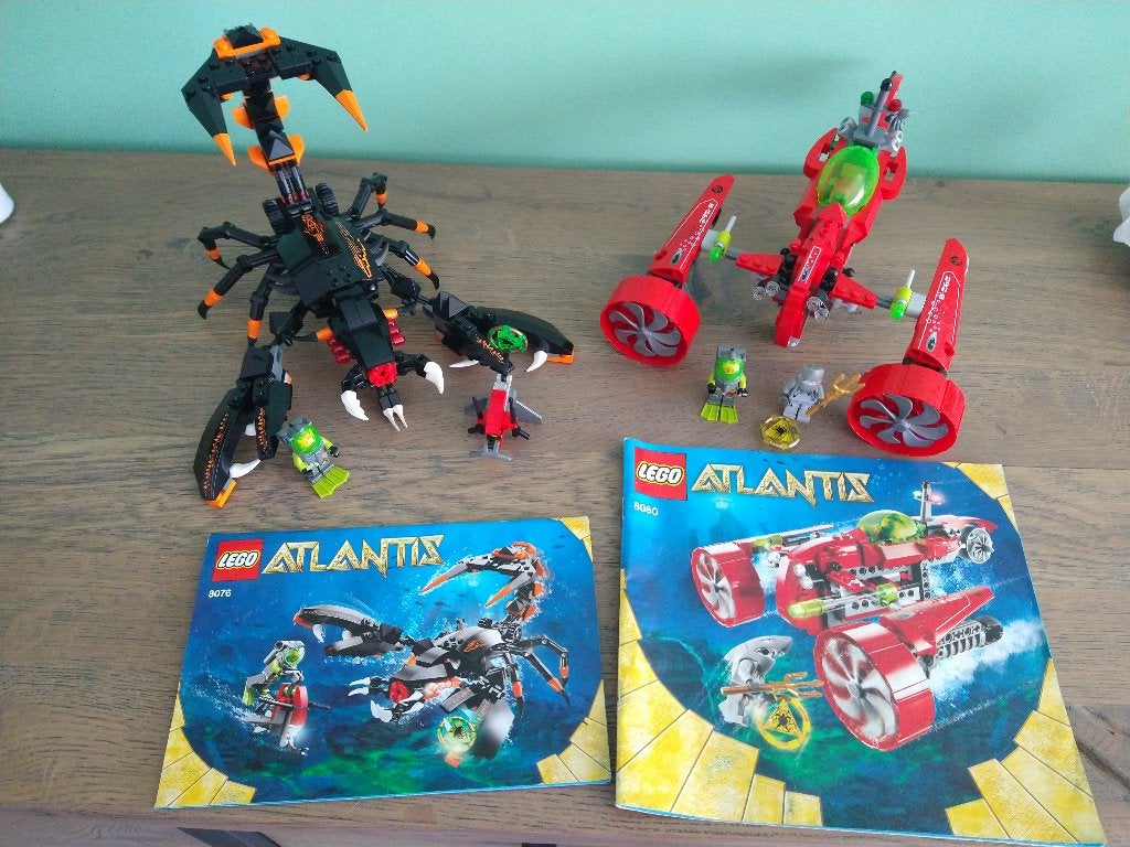 Lego Atlantis 8060 Turbo onderzeeër 8076 Diepzeestekel, Lego, Ophalen of Verzenden, Complete set, Compleet