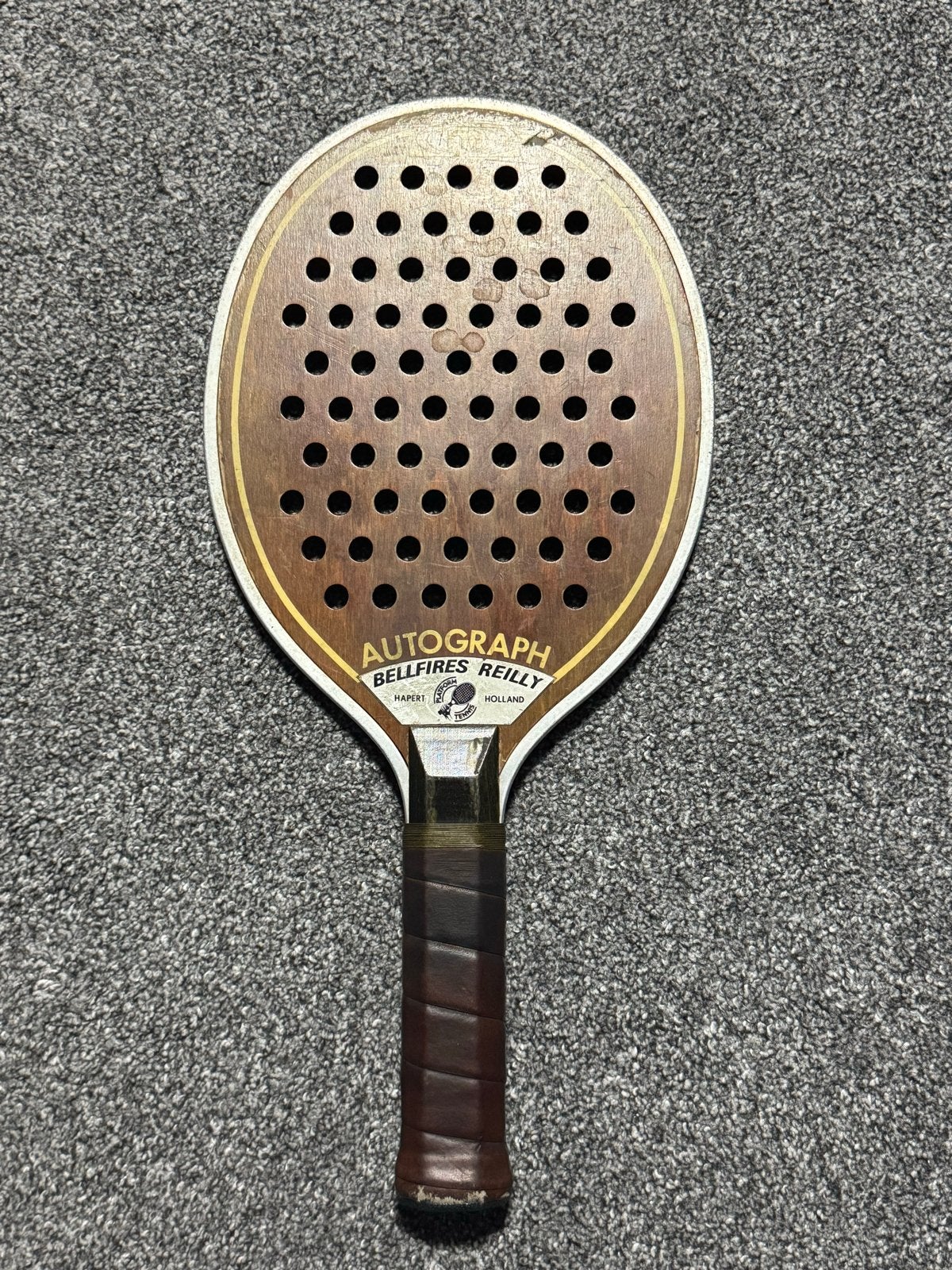 Vintage Autograph Bellfires Reilly Platform Tennis Racket, Ophalen of Verzenden, Gebruikt, Racket, Overige merken