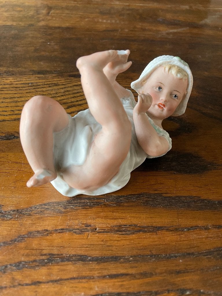 Antieke porseleinen Heubach Piano Baby (model 69) - gemerkt, Ophalen, Zo goed als nieuw, Mens