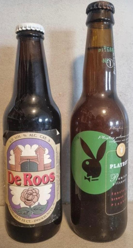 De Kroon: De Roos '93,  Museum Hilvarenbeek & Playboy '06, Verzamelen, Biermerken, Ophalen of Verzenden, Zo goed als nieuw, Flesje(s)