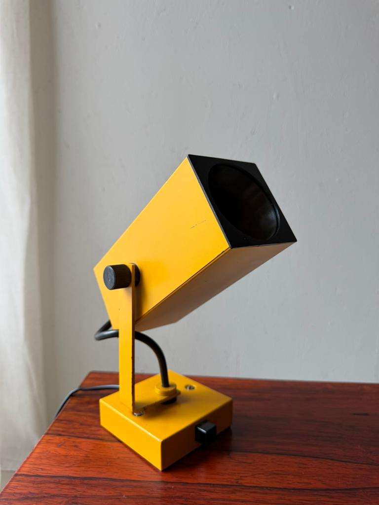 Philips space age spotlamp geel jaren 70 vintage, Ophalen of Verzenden, Gebruikt, Overige materialen, Space age