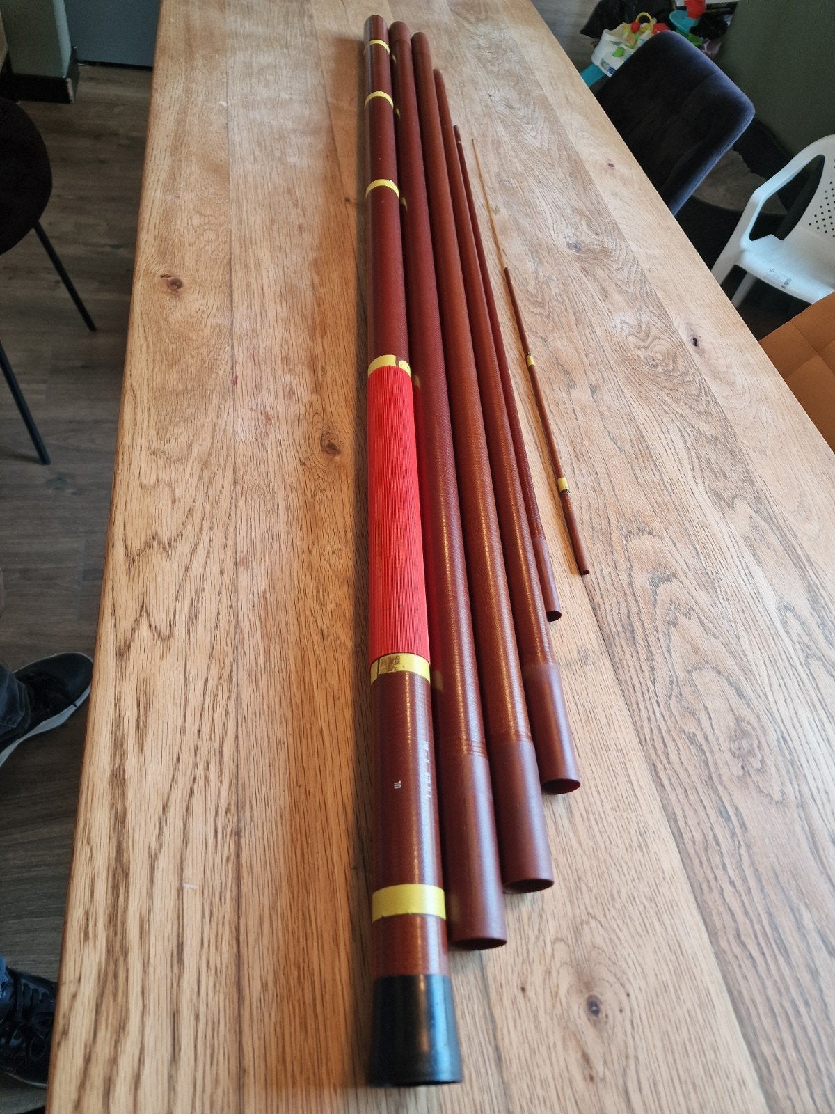Vintage Vaste Hengel - 10 meter, Watersport en Boten, Ophalen of Verzenden