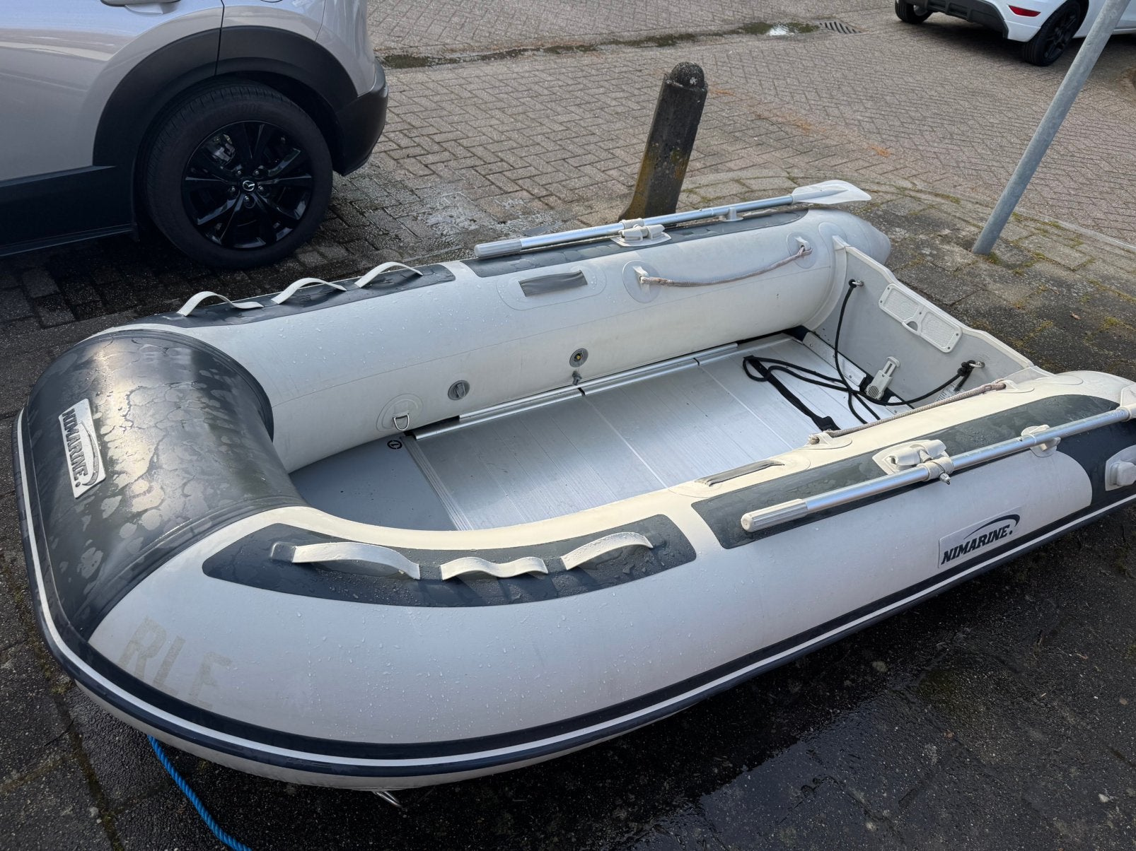 Te koop Nimarine rubberboot + Mercury 6pk buitenboordmotor, Watersport en Boten, Ophalen, Aluminium, Gebruikt, Peddels