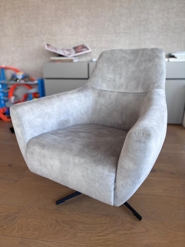 Draai fauteuil, Ophalen, Minder dan 75 cm, Zo goed als nieuw, Stof
