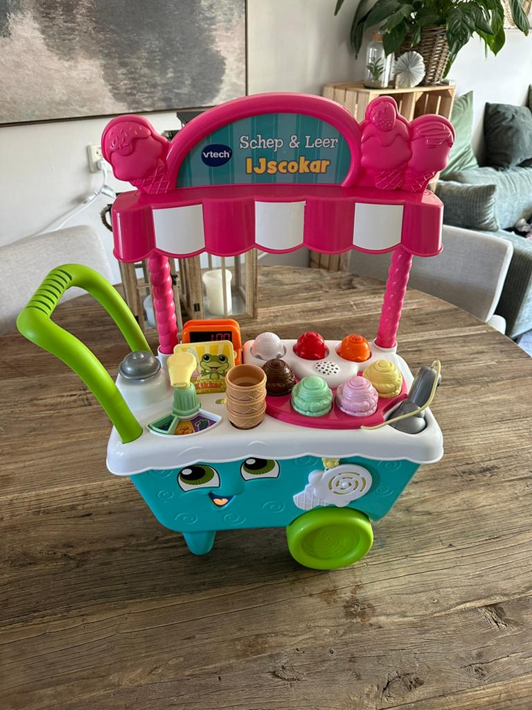 Vtech schep&leer Ijscokar, Kinderen en Baby's, Ophalen, Zo goed als nieuw, Jongen of Meisje
