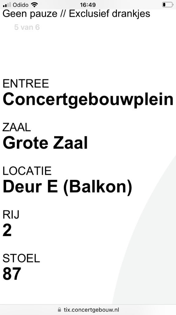 1 ticket Blof concertgebouw 29 augustus, Eén persoon, Augustus