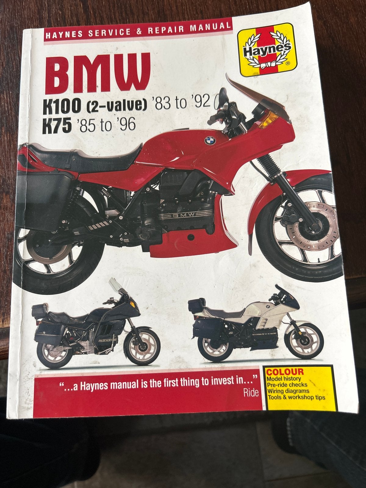 Werkplaatshandboek BMW K100 (2-kleps) '83-'92 & K75 '85-'96, Motoren, Handleidingen en Instructieboekjes, Ophalen of Verzenden