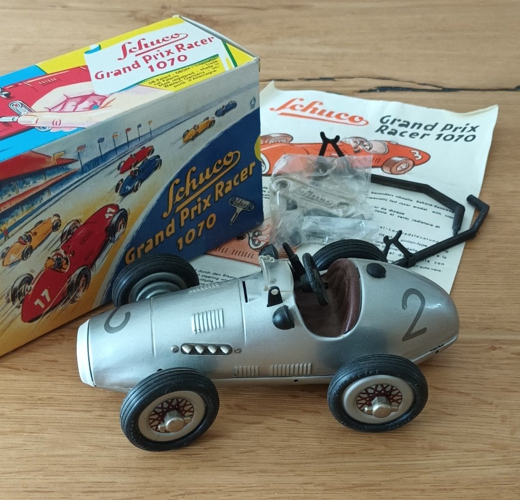 Schuco 1070 Grand Prix Racer compleet, Antiek en Kunst, Antiek | Speelgoed, Ophalen of Verzenden