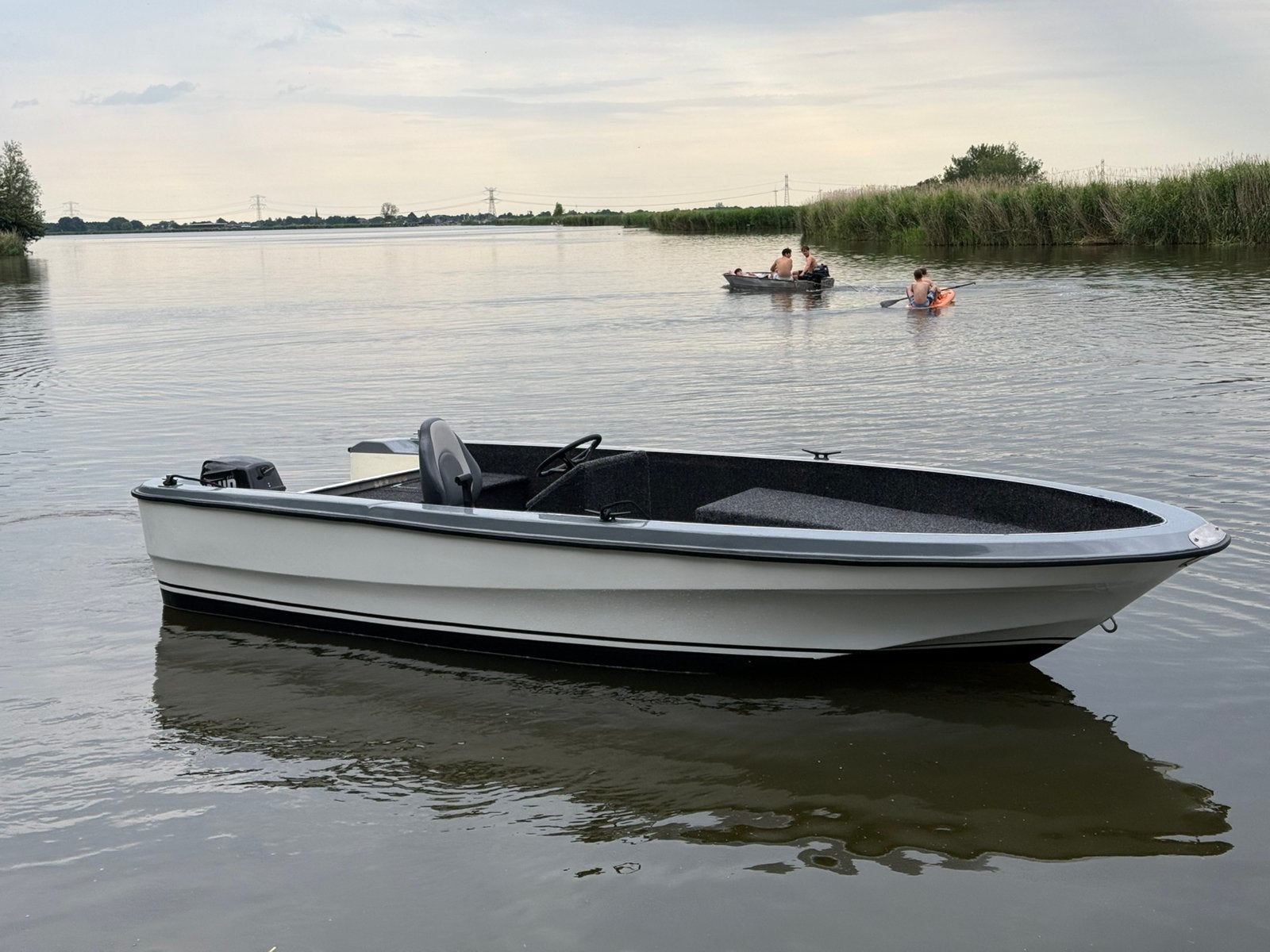 Sloep/console boot, 20 pk buitenboordmotor, VAARKLAAR!, Watersport en Boten, Ophalen, 10 tot 30 pk, Viertaktmotor, 5 m