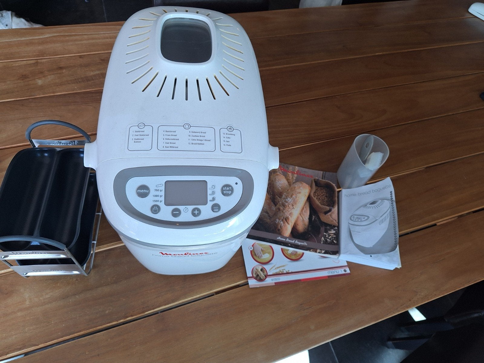 Moulinex Home Bread Baguette OW6101 Broodbakmachine, Met timer, Gebruikt, Kijkvenster, 800 tot 1200 gram deeg