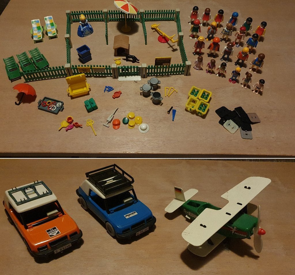 playmobil burgers + auto + vliegtuig, Kinderen en Baby's, Speelgoed | Playmobil, Gebruikt, Losse onderdelen, Overige typen, Ophalen of Verzenden